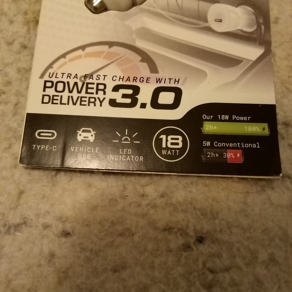 Electric Necessities 10 Watt Type-C PD 3.0 Car Charger Never opened - Picture 4 of 15